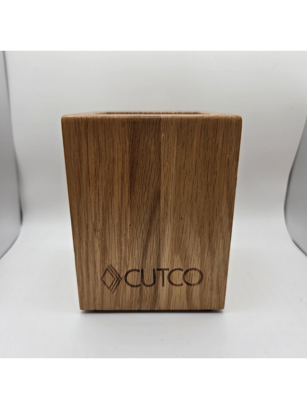 Cutco Oak Wood Utensil Holder Made in USA